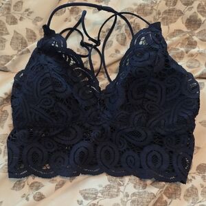 PINK Victoria's Secret Navy Lace Bralett